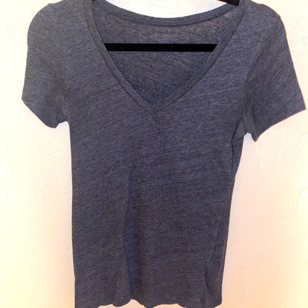 Gray V-Neck Tee